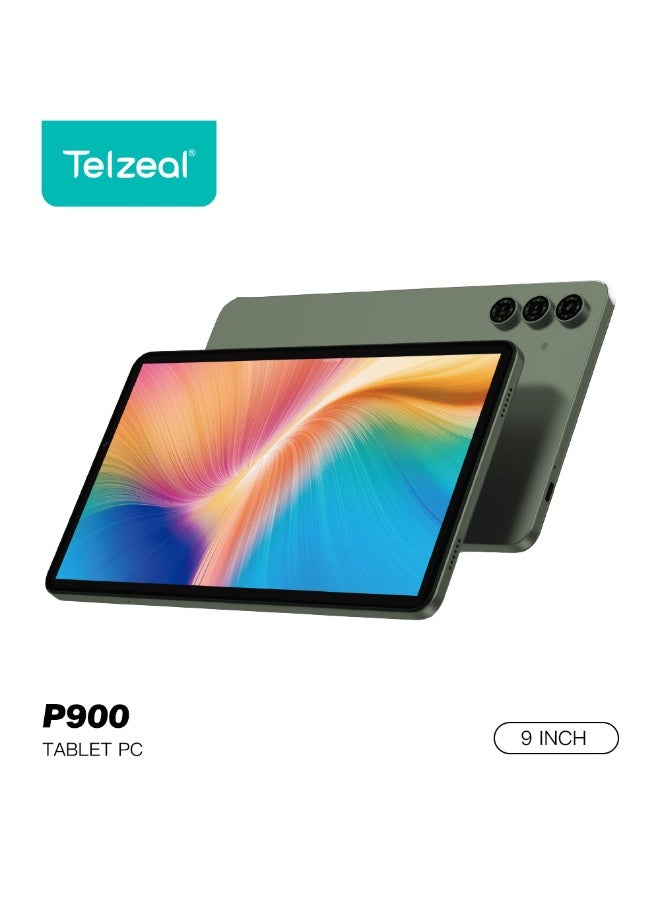 Telzeal P900 9 Inch Android 14 Tablet 12GB RAM + 512GB ROM 5000mAh Battery Dual SIM Support With Keyboard and Mouse Grey